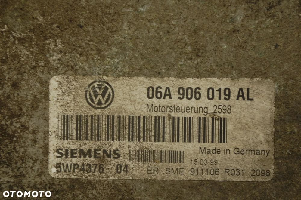 STEROWNIK SILNIKA KOMPUTER 06A906019L VW GOLF IV SEAT TOLEDO II LEON I AUDI - 3