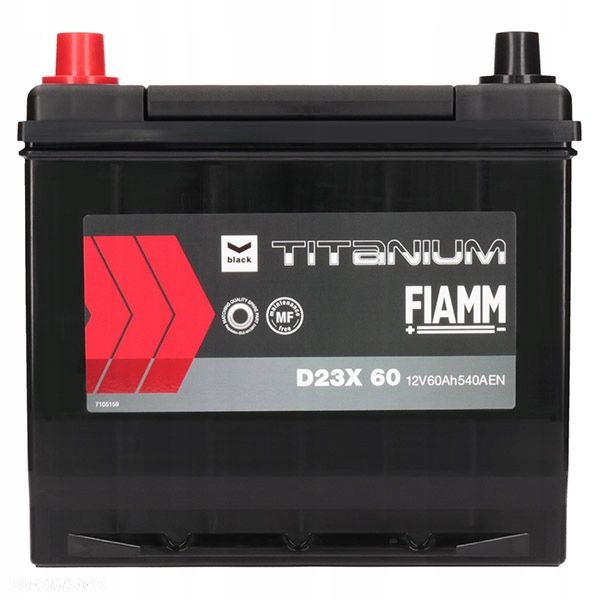 Akumulator FIAMM BLACK D23X 12V 60Ah 540A EN - 15 kg - 3