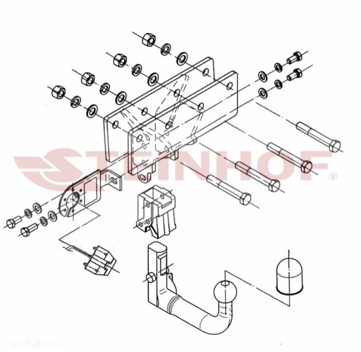 WYPINANY AUTOMAT HAK HOLOWNICZY + WIĄZKA 7 PIN JEEP GRAND CHEROKEE + COMMANDER 05-11 WH WK XH - 17