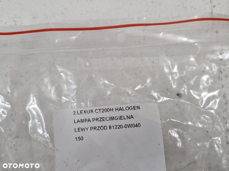 LEXUS CT200H HALOGEN LAMPA PRZECIWMGIELNA LEWY PRZÓD 81220-0W040 - 9