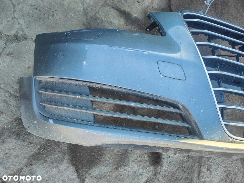 AUDI A8 D4 14r ZDERZAK PRZÓD PRZEDNI GRILL LX7R - 2