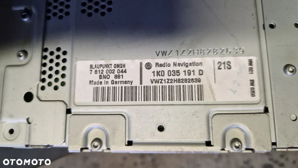 VOLKSWAGEN TOURAN RADIO CD 1K0035191D - 4