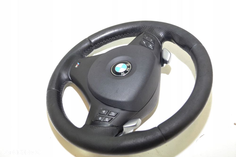 KIEROWNICA TRÓJRAMIENNA MPAKIET ŁOPATKI AIRBAG BMW E90 E91 E92 E93 E87 E82 - 5