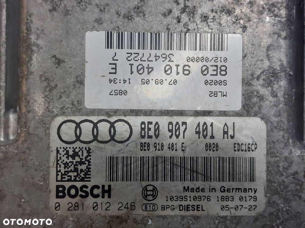 ZESTAW STARTOWY AUDI A4 B7 3.0 TDI 8E0907401AJ 8E0910401E - 2