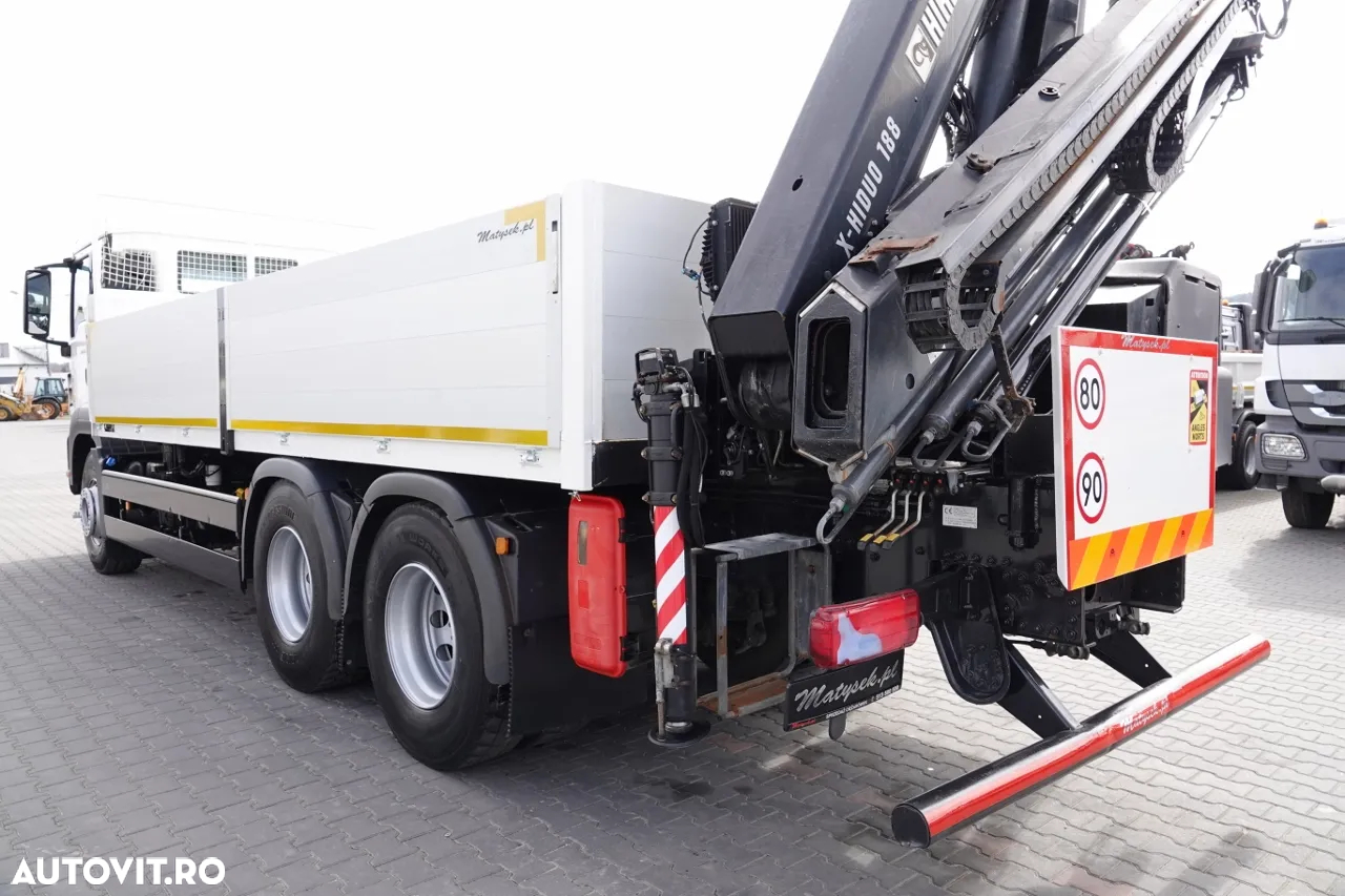 MAN TGS 26.320 / 6X4 / CUTIE 6.5 M + HDS HIAB 188 BS-3 / CAPACITATE MAX: 5000 KG / RADIO CONTROL / ROTATOR / EURO 6 - 12