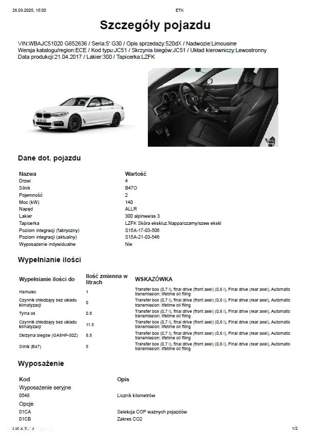 BMW Seria 5 520d xDrive M Sport sport - 15