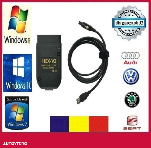 Diagnoza teser auto vw vcds audi skoda seat hex v2 limba romana engleza 20.4 ultima versiune