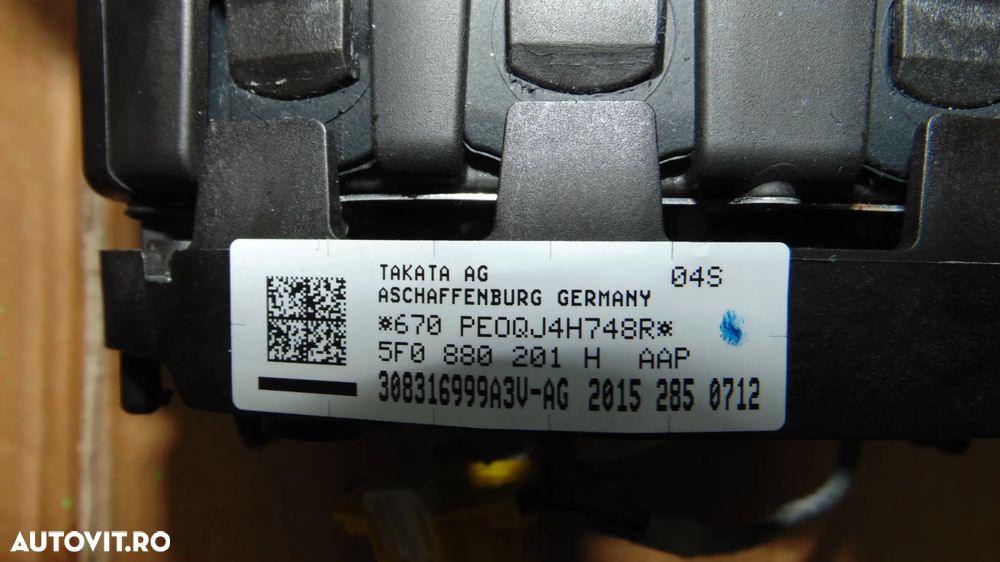 Airbag volan Seat Leon Toledo 3,Seat Ibiza 2013-2018 cod 5F0880201H-5F0880201C - 8