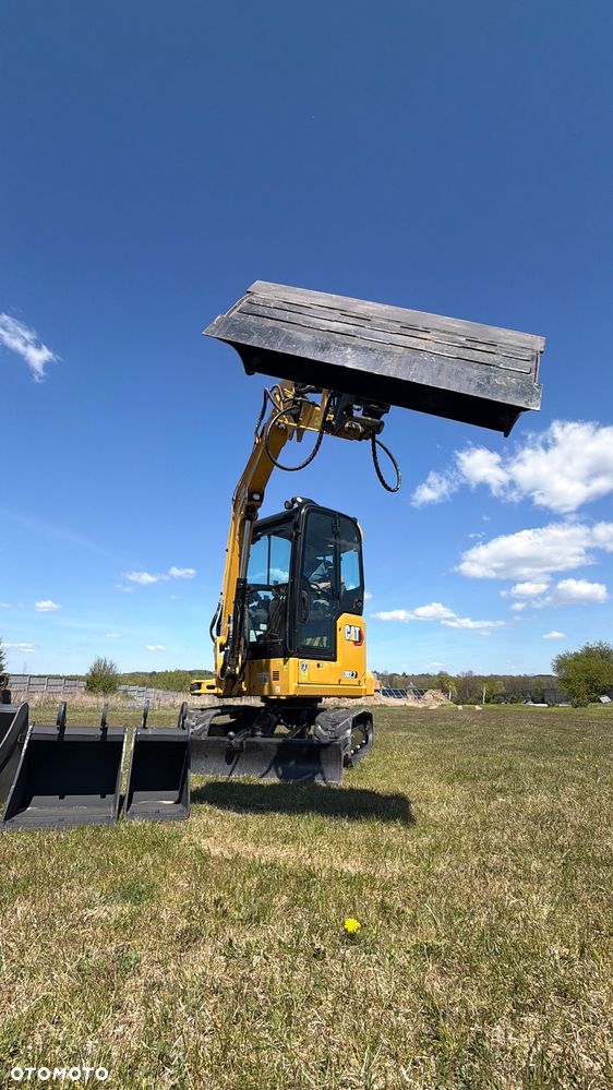 Caterpillar Minikoparka Cat 302.7 3xłyżki Skarpowa hydrL\P dodatkowe linie hydrauliczne szybkozłącze Gąsienice jak Nowe WIDŁY WIERTNICA za dopłatą - 18