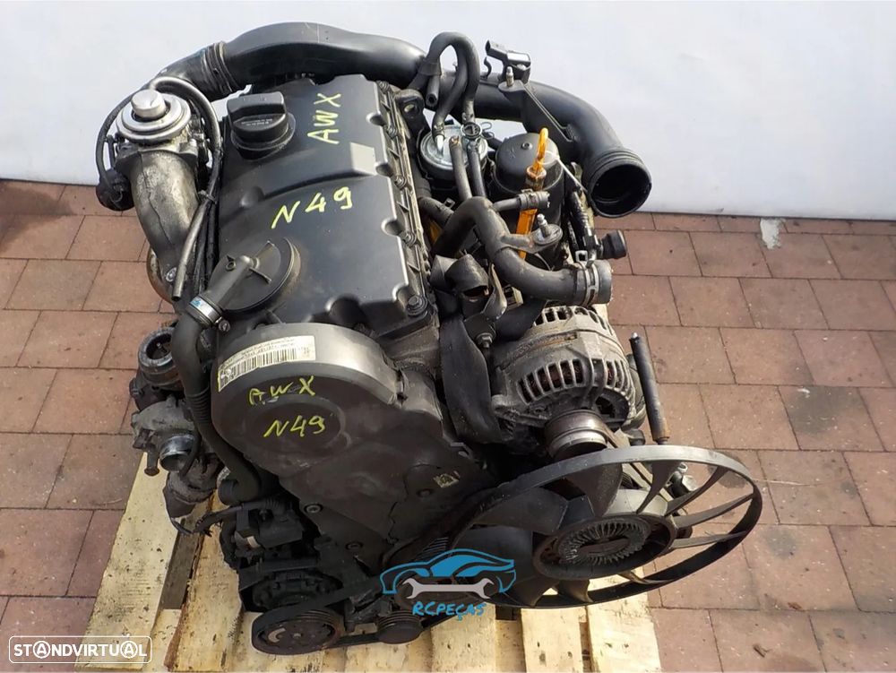 Motor Completo VWAG VW Volkswagen Audi Skoda 1.9 TDI 8v 130cv AWX PD 130 - 1