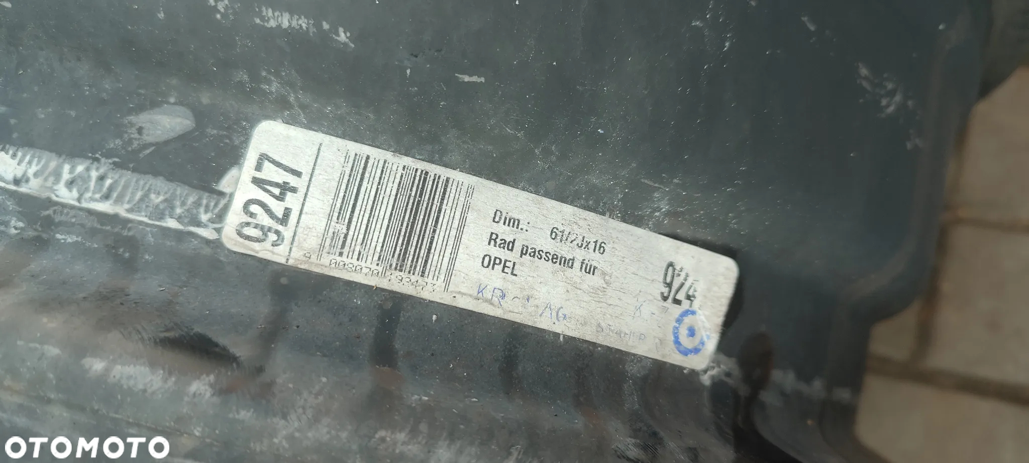 FELGI 5x105 6.5Jx16 CALI ET39 OPEL ASTRA J 4 SZTUKI KOMPLET - 9