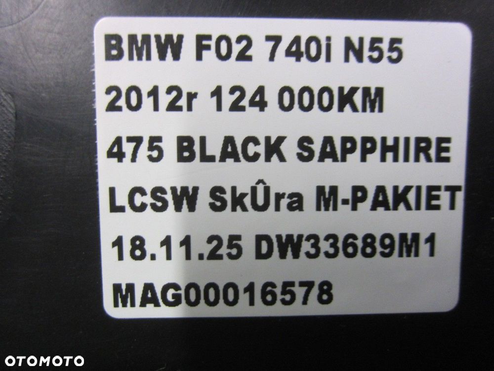 BMW 7 F01 USA OSŁONA OBUDOWA NÓG KIEROWCY DESKI KONSOLI DOLNA LEWA 9160046 - 6
