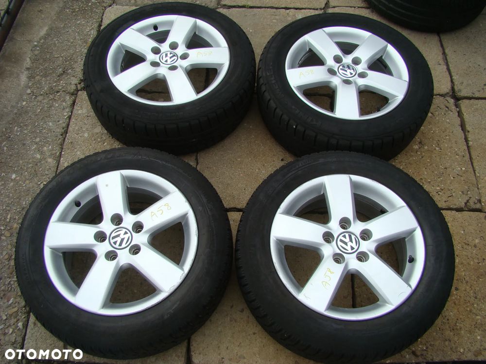 a58 5x112 VW Golf V VI VII Plus Jetta Touran Caddy Sharan 6,5jx16 opony zima - 1