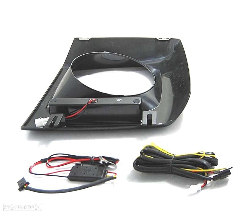 CONJUNTO LUZ DIURNA FRONTAL MERCEDES W461 W463 01-12 DRL LED PRETO - 2
