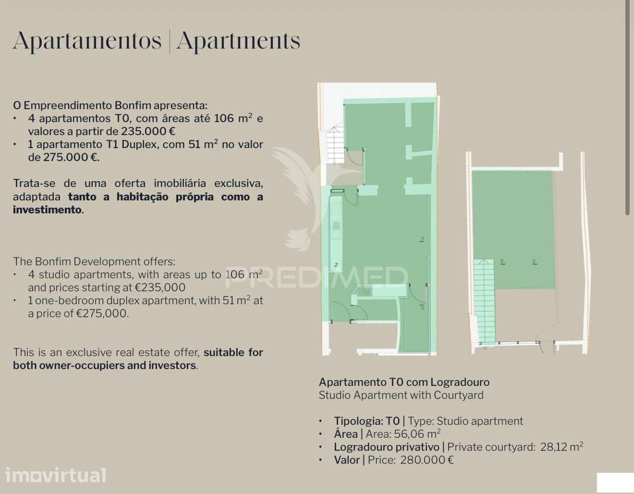 Apartamentos T0 e T1 Bonfim - Grande imagem: 3/5
