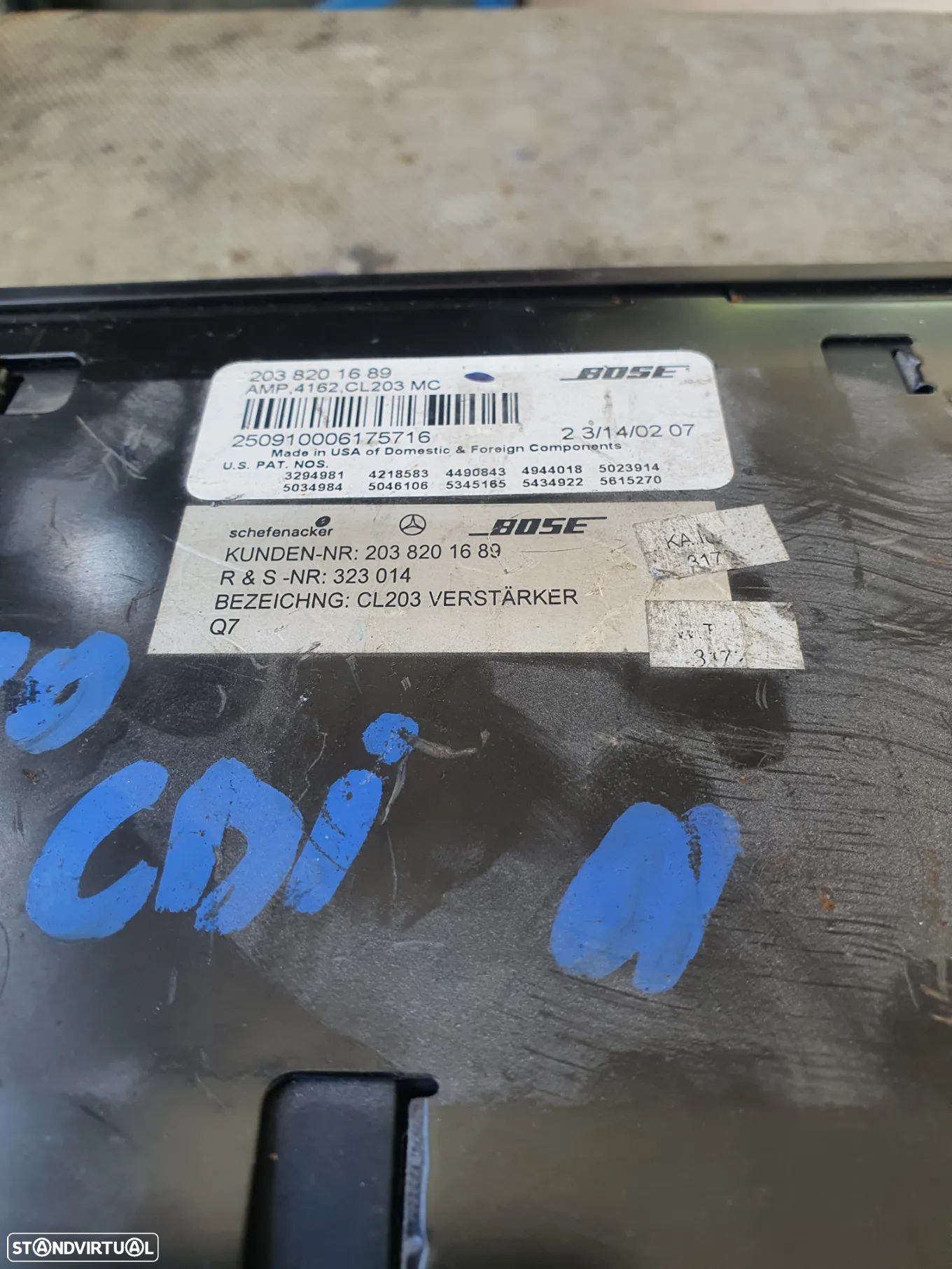 AMPLIFICADOR SOM MERCEDES W203 / 2038201689 - 2