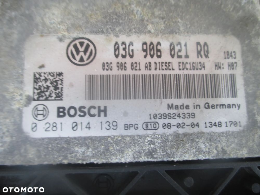 sterownik komputer Passat B6 0281014139 03G906021RQ - 2