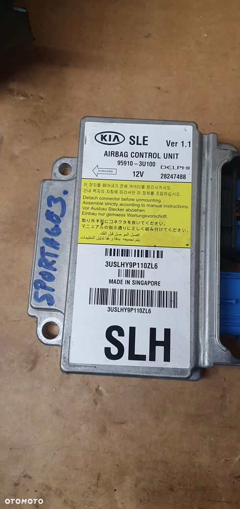 Poduszka konsoli kierowcy poduszki pasy sensor AIRBAG zestaw naprawczy Kia Sportage III - 8