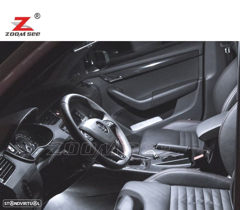 KIT COMPLETO DE 17 LÂMPADAS LED INTERIOR PARA SKODA OCTAVIA MK 3 MKIII RS COMBI 5E5 WAGON 2013-2020 - 4