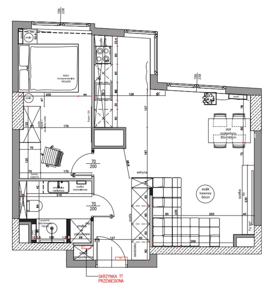 2-pokojowy apartament, widok z 17 piętra (garaż, klima, TV, projektor)