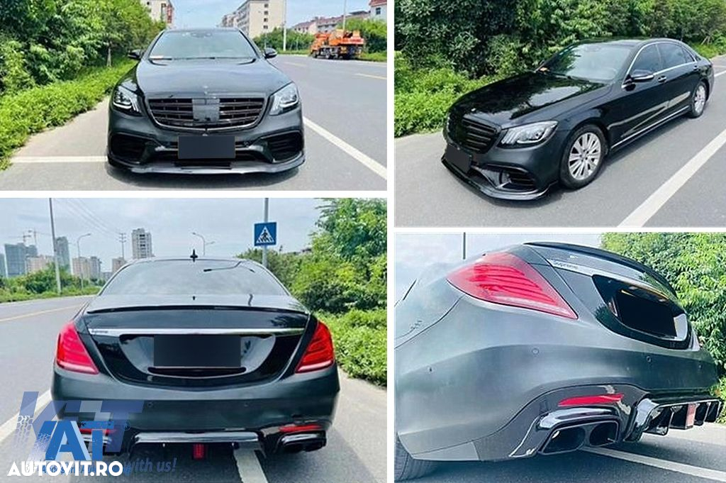Pachet Exterior Aero compatibil cu Mercedes S-Class W222 Facelift S65 / S63 (07.2017-08.2020) Sedan - 7