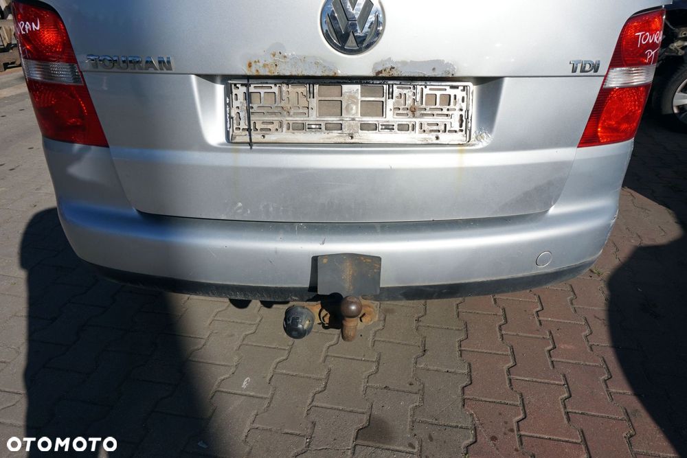 ZDERZAK TYLNY TOURAN I 1T LA7W  SREBRNY VOLKSWAGEN 2003-2006 - 1