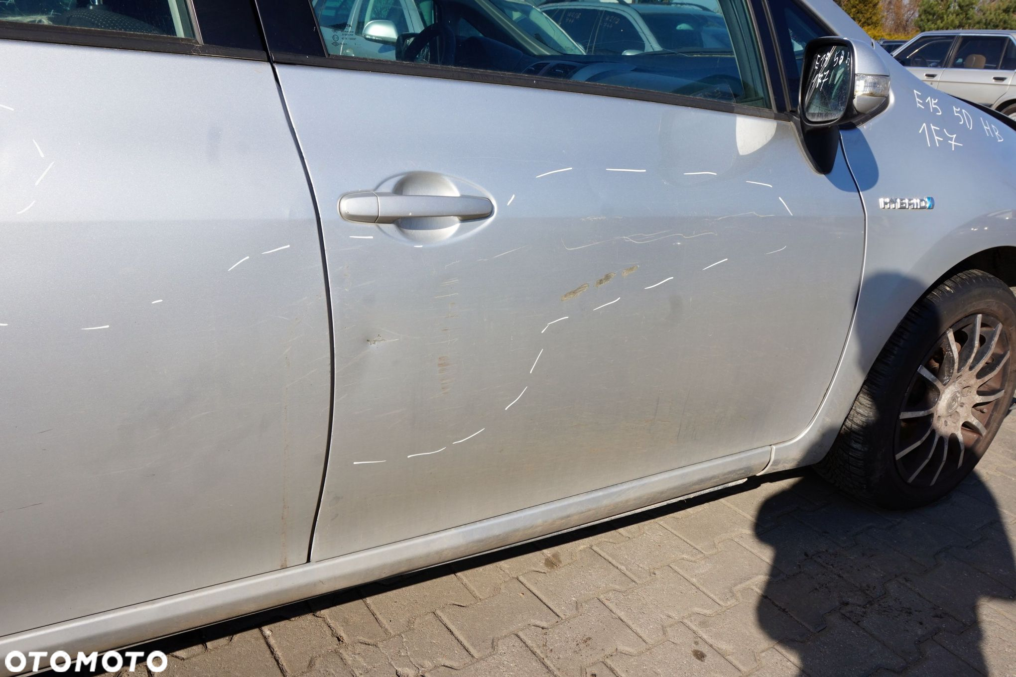 DRZWI PRZEDNIE PRAWE AURIS E15 I LIFT 5D HB 1F7  SREBRNY TOYOTA 2009-2013 - 2