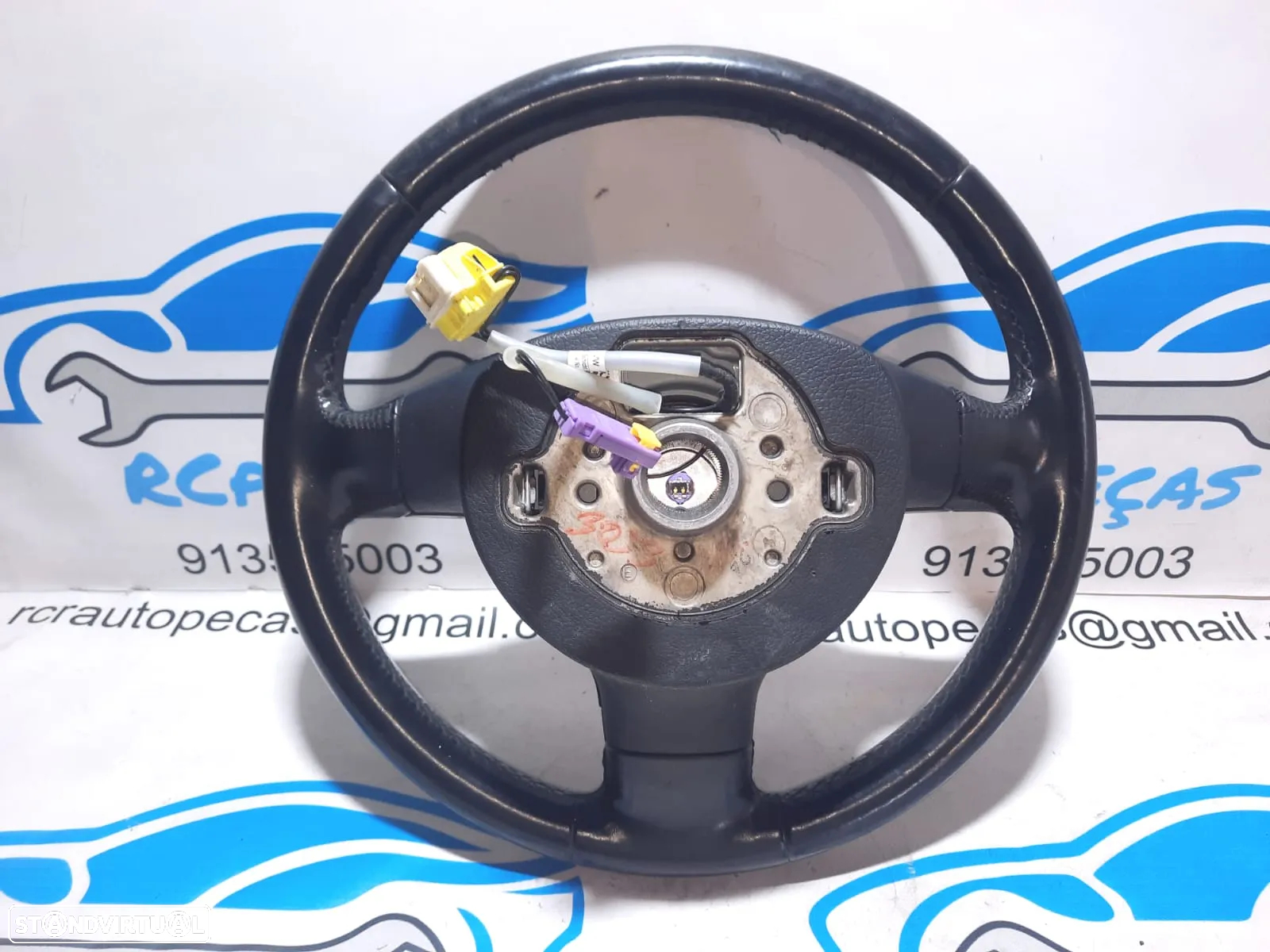 VOLANTE GUIADOR COMPLETO VW VOLKSWAGEN GOLF V 5 MK5 1K0419091M 1K0419091 PELE AIRBAG - 5