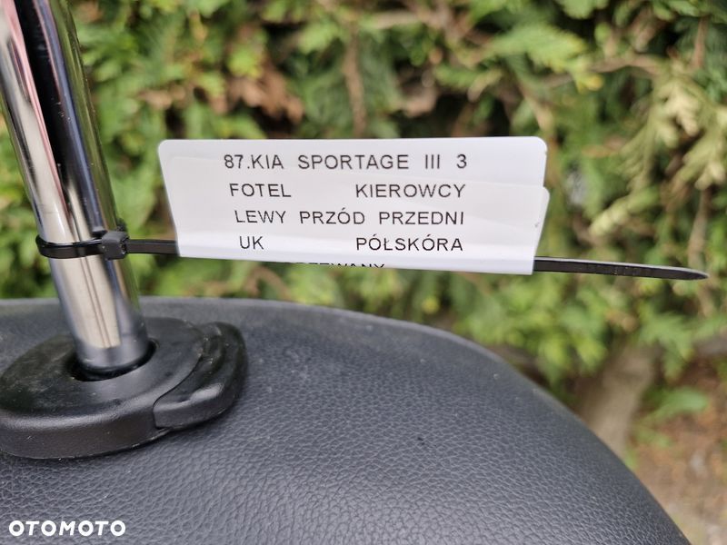 kia sportage iii 3 fotel kierowcy lewy przód przedni półskóra podgrzewany - 6