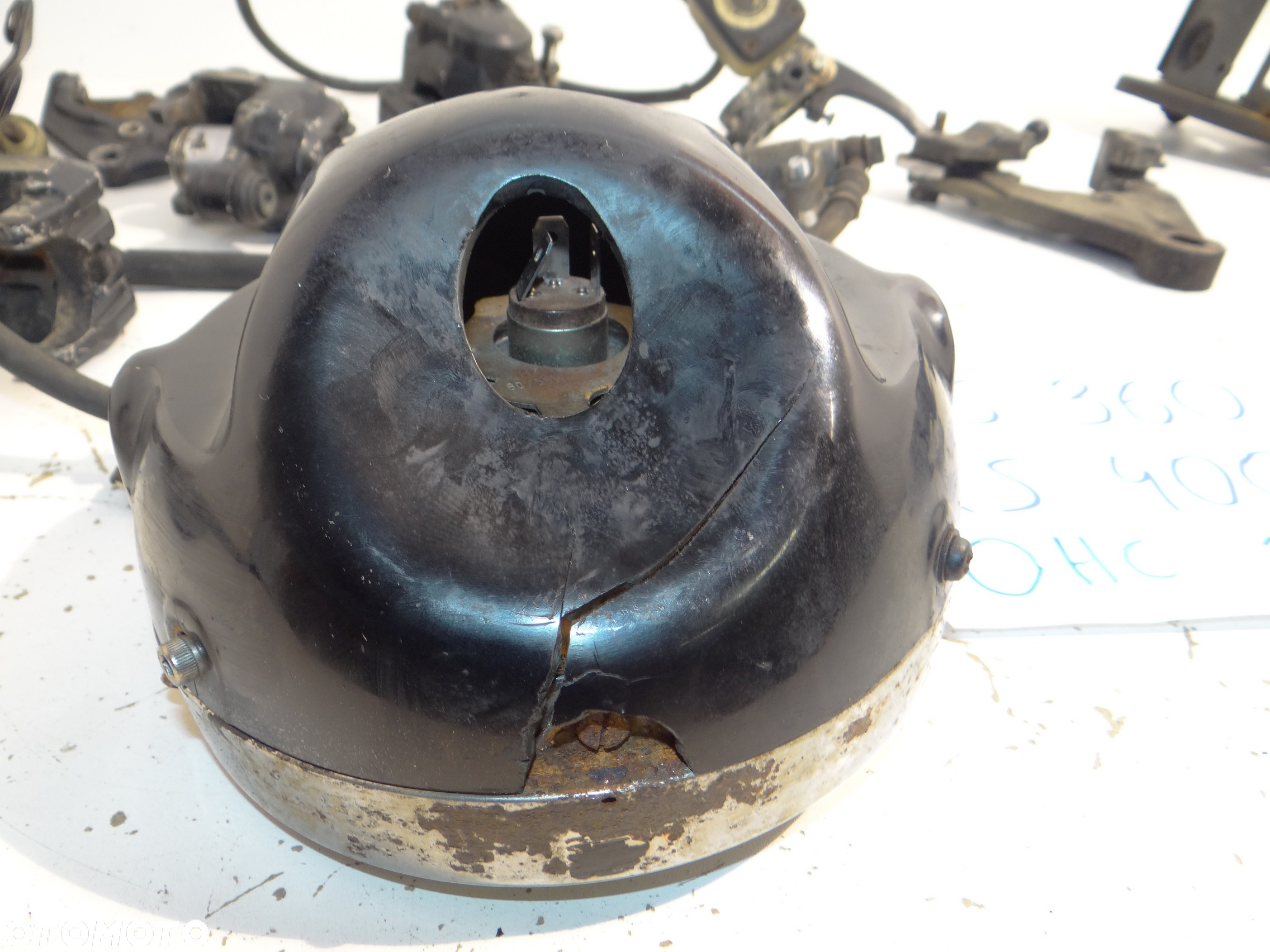 Yamaha XS 360 400 2A2 airbox skrzynka akumulatora króćce króciec zacisk hamulca pompa mocowanie lampy tablicy klakson Y1264 - 18