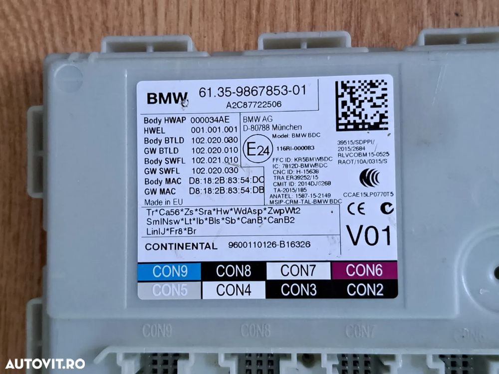 Unitate calculator Modul ECU BDC sigurante confort original BMW G30 G31 F90 M5 G32 G11 G12 G01 M F97 G02 M F98 - 5
