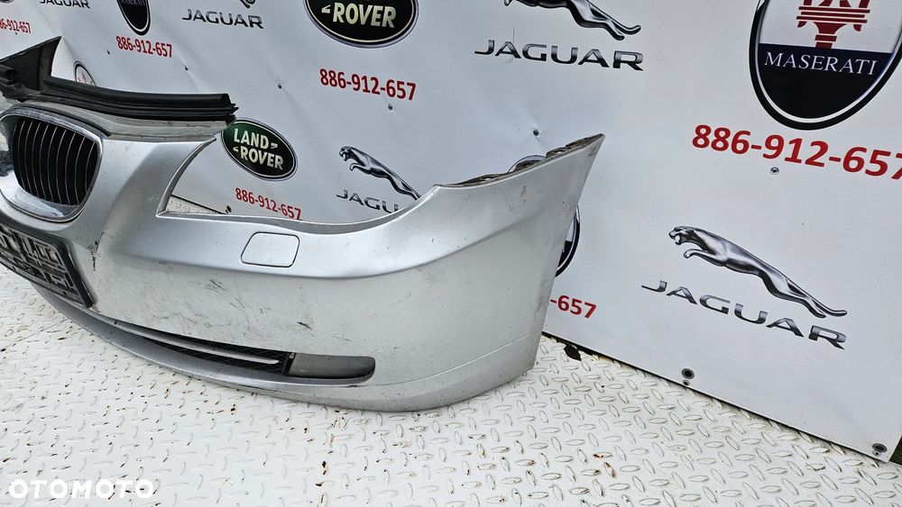 BMW 5 E60 LIFT 2007-2010 Kompletny zderzak przedni Zderzak przód pod XENON kolor srebrny Titansilber - 8