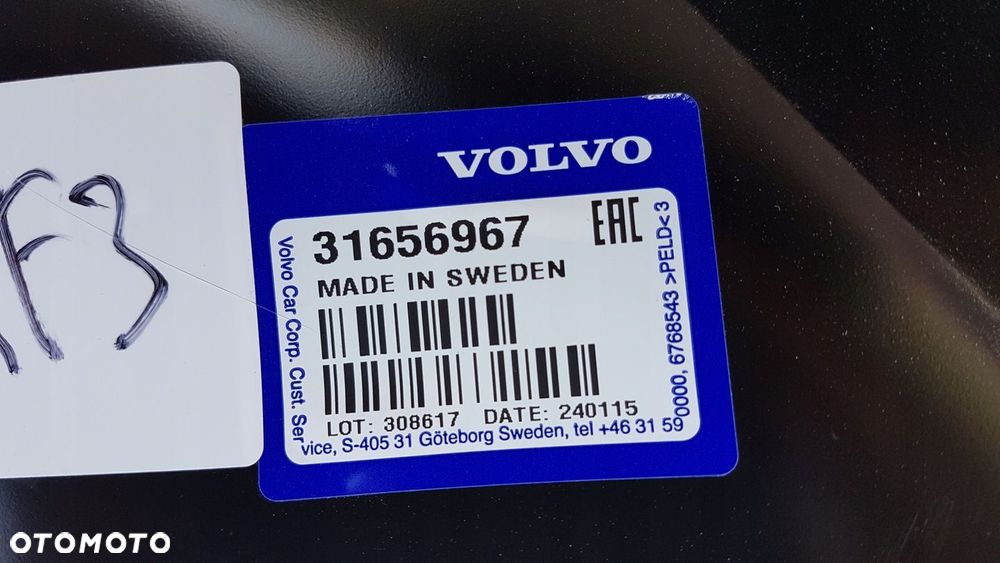 NADKOLE TYŁ LEWE WEWNĘTRZNE VOLVO V60 S60 17- 31656967 - 5