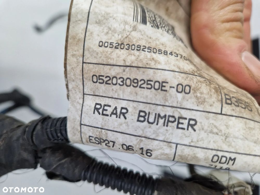 Wiązka Czujników Parkowania Instalacja PDC Tył Tylna Fiat Tipo HB 52030925 - 2