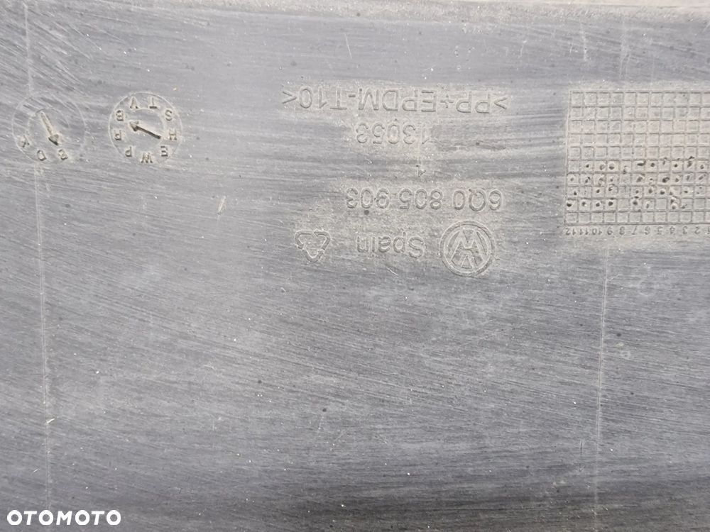 VW POLO OKULAR 01-05 OSŁONA / DOKŁADKA POD ZDERZAK / SPOJLER ZDERZAKA PRZEDNIEGO PRZÓD , NR 6Q0805903 , NR AUKCJI OSŁ785 - 9