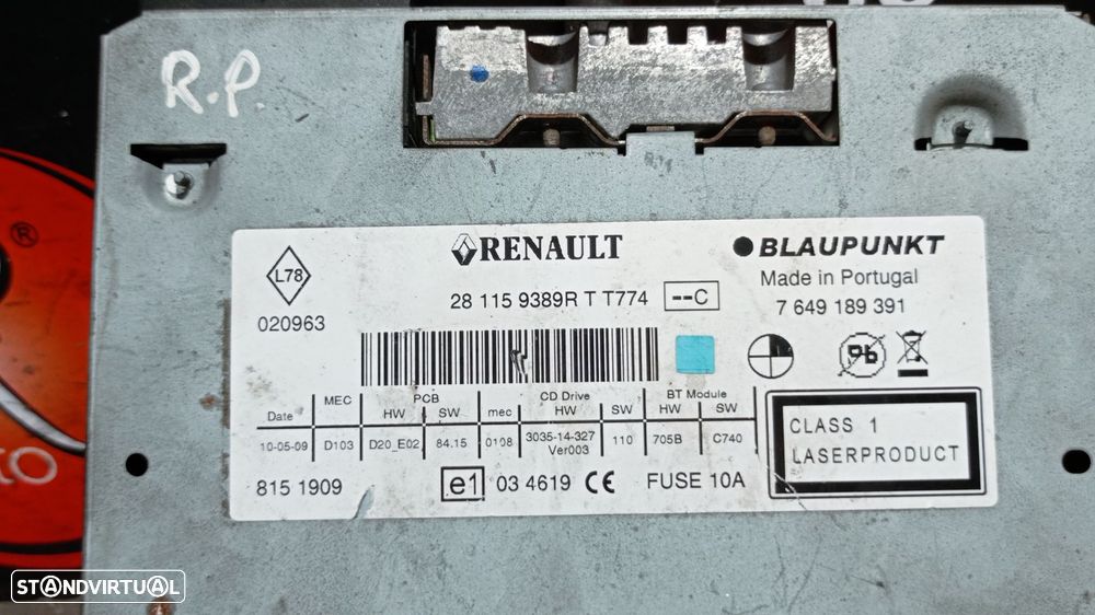 Radio Renault Megane Ii Grandtour (Km0/1_) - 4