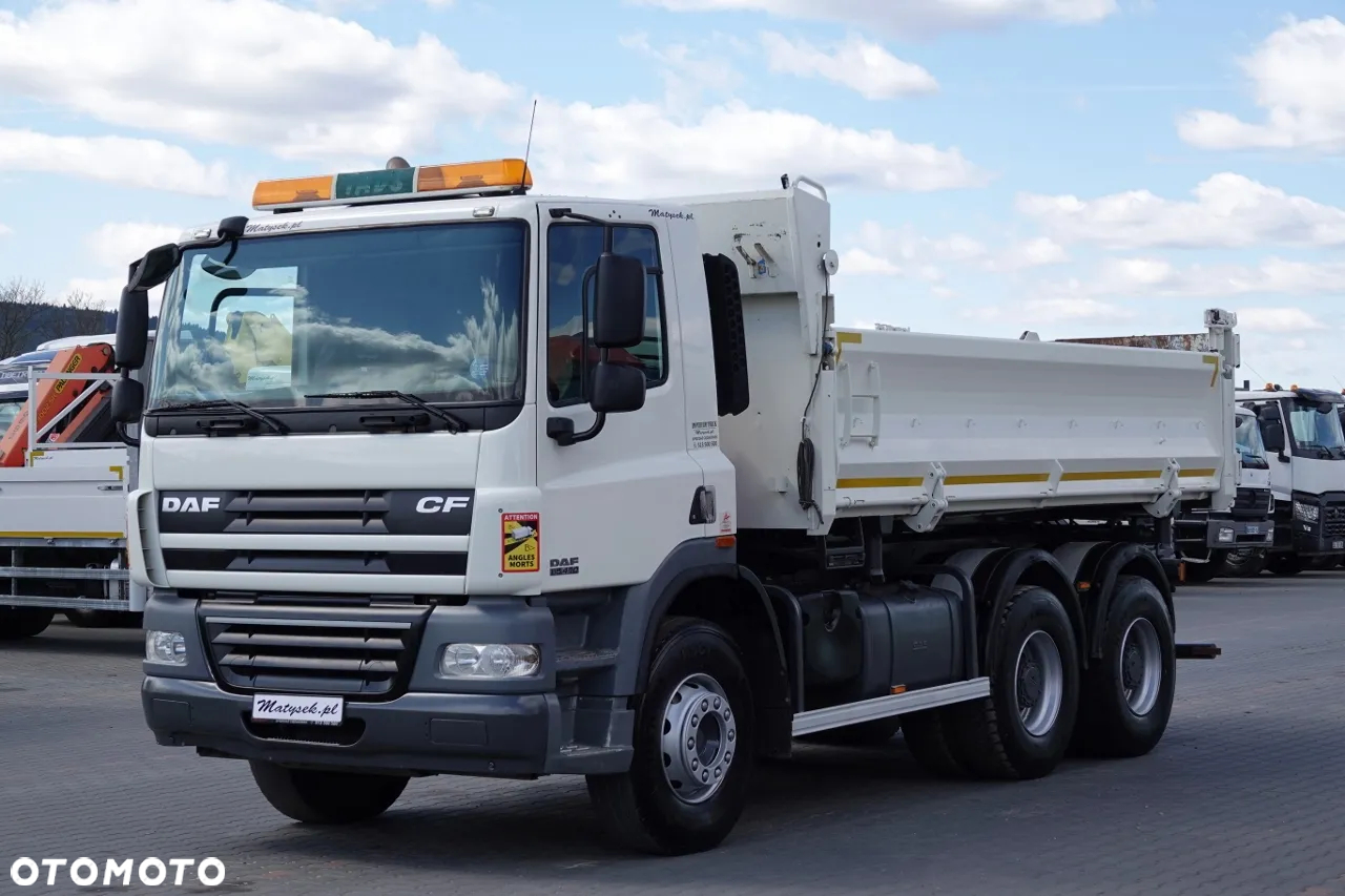 DAF CF 85.410 / 6X4 / WYWROTKA 2 STR / BORDMATIC / HYDROBURTA / MANUAL / SPROWADZONY - 9