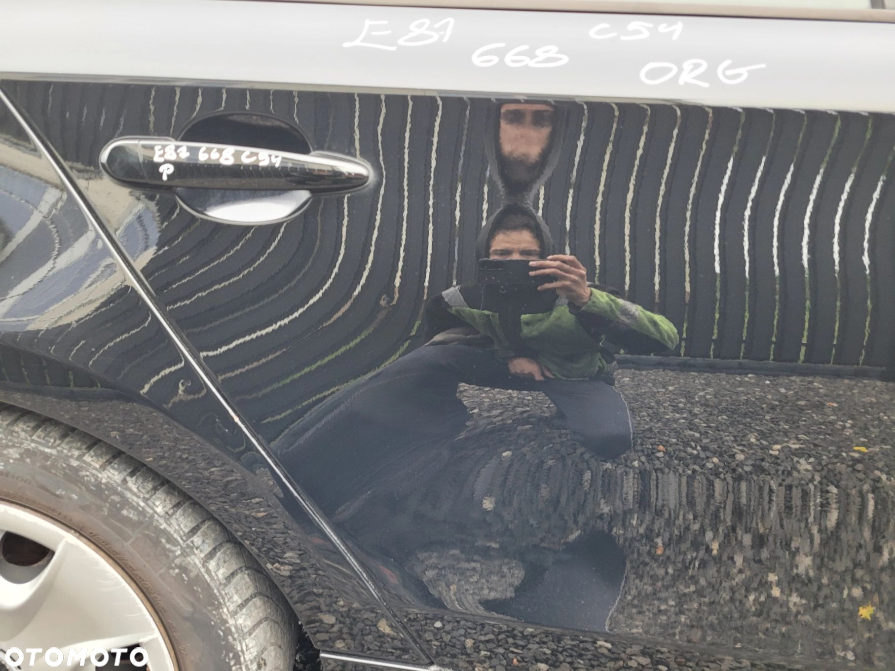 DRZWI PRAWY TYŁ TYLNE BMW E87 668 SCHWARZ II ORG LAKIER C54 - 4