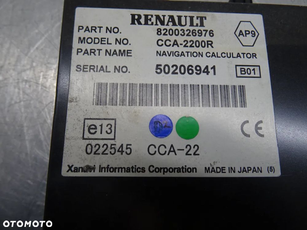 RENAULT VEL SATIS LIFT CZYTNIK NAWIGACJI GPS 8200326976 - 6