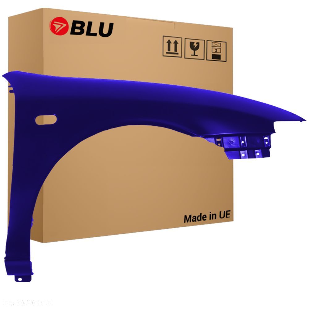 BLU Błotnik SEAT TOLEDO II 2 LB5N Prawy Niebieski 1999-2004 przód ocynk IndigoBlau - 1