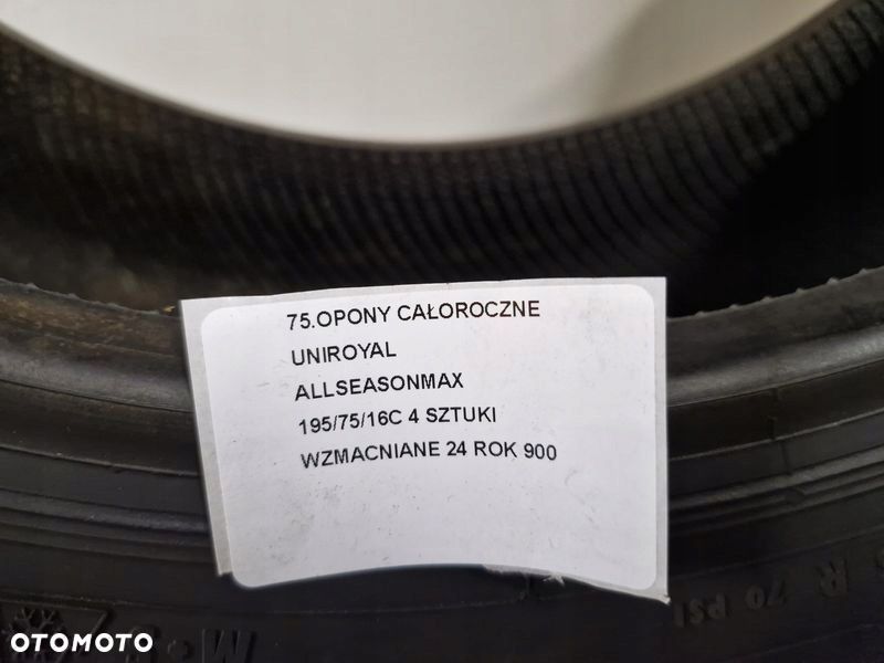 OPONY CAŁOROCZNE UNIROYAL ALLSEASONMAX 195/75/16C 4 SZTUKI WZMACNIANIE 24R - 10