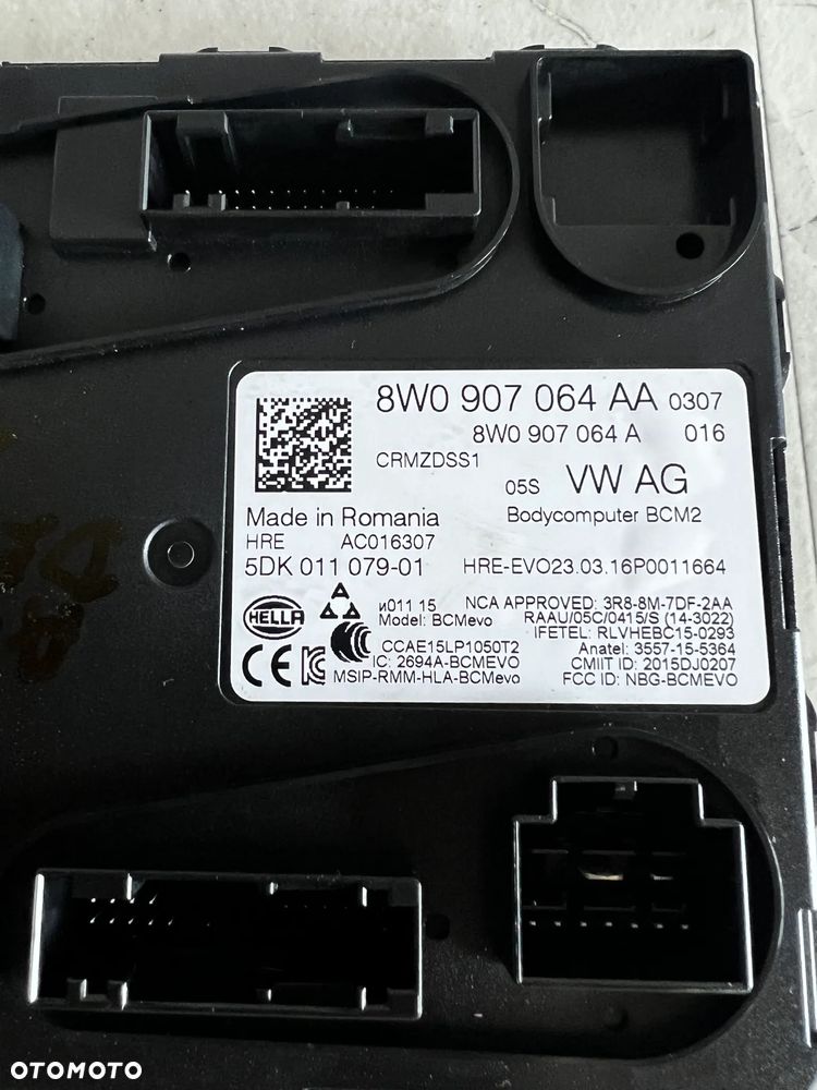 MODUŁ STEROWNIK KOMPUTER KOMFORTU BCM AUDI A4 B9 8W0907064AA - 2