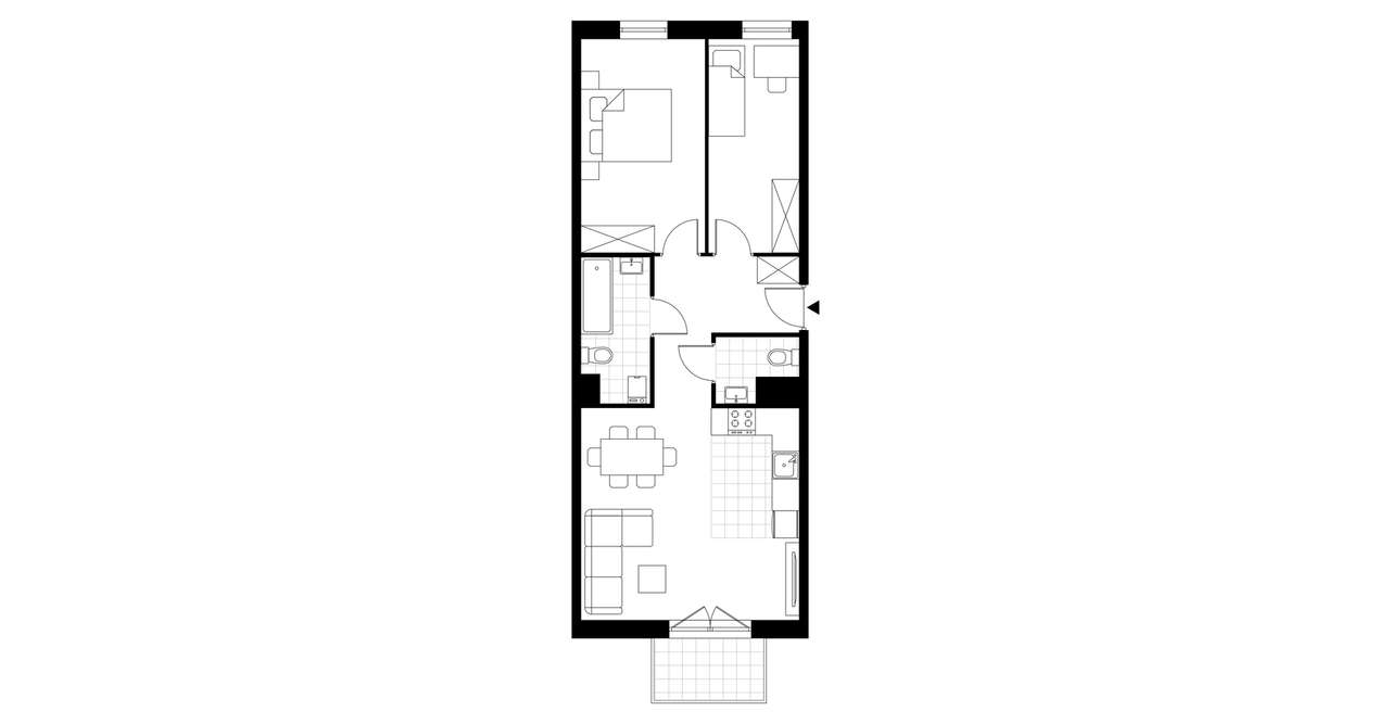3-pokojowe mieszkanie 58m2 + balkon - Pełny obrazek: 4/14