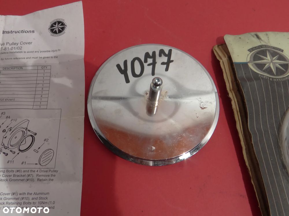 YAMAHA XV 1600 1700 ROAD STAR POKRYWA NAKŁADKA OSŁONA KOŁA PASOWEGO PULEJA Y077 - 13