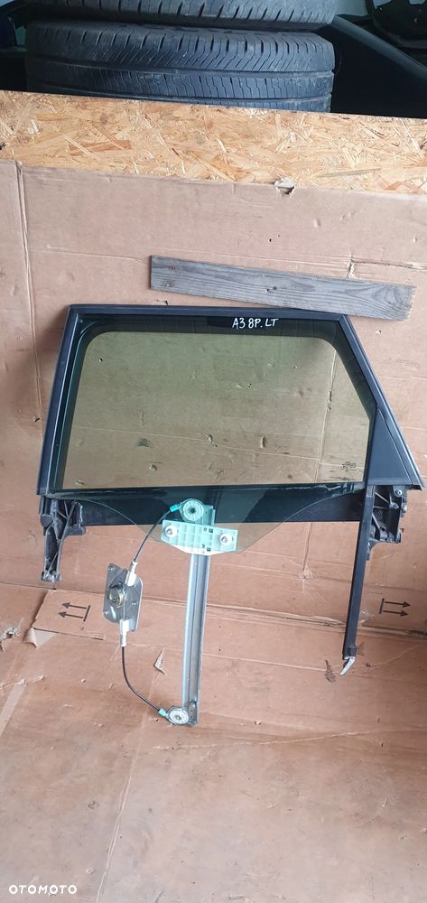 Mechanizm podnośnik szyby ramka lewy tył Audi A3 8P - 1