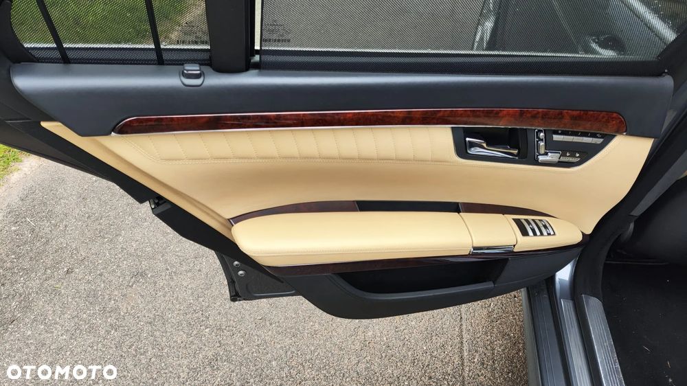 FOTELE KANAPA PODŁOKIETNIK BOCZKI TAPICERKA SKÓRA BEŻOWA DESIGNO FULL OPCJA GRZANA WENTYLOWANA MASAŻE MONITORY MERCEDES S-KLASA W221 LONG - 20