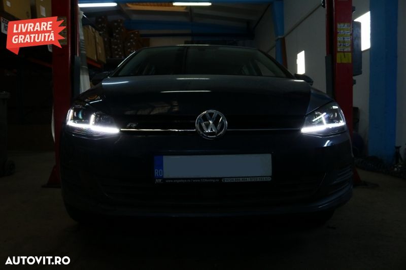 Faruri LED Bi-Xenon Look VW Golf 7 VII (2012-2017) Facelift G7.5 R Line Design cu - livrare gratuita - 12
