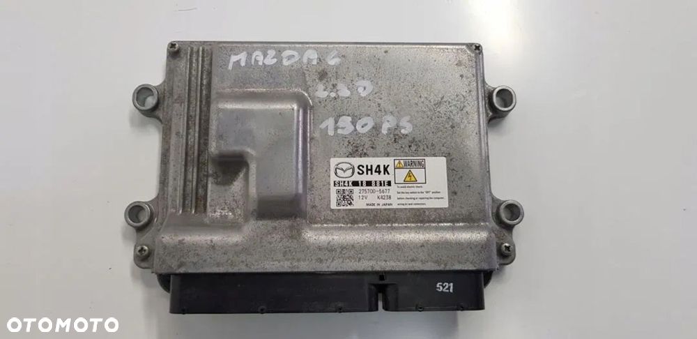 KOMPUTER STEROWNIK SILNIKA MAZDA 6 2.2 SH4K18881E - 1
