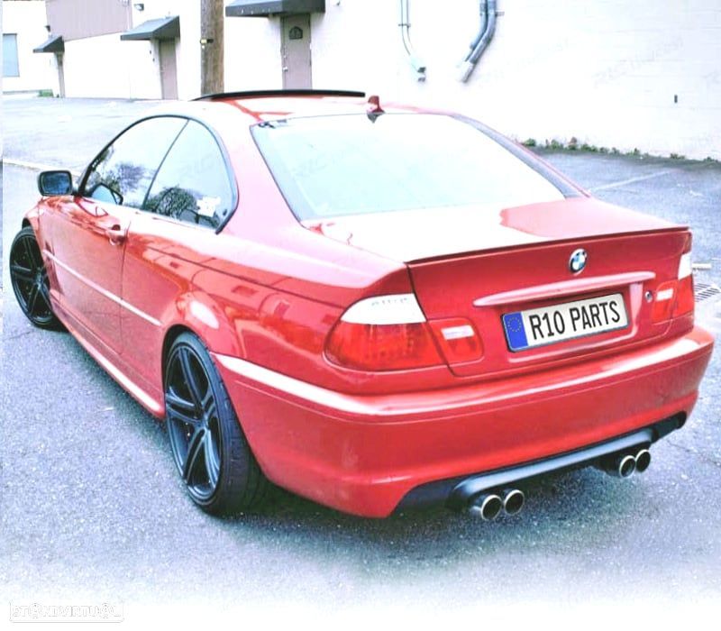 DIFUSOR PÁRA-CHOQUES TRASEIRO BMW E46 LOOK M3 CSL COUPE CABRIO SEDAN 98-05 SAIDA DUPLA - 3