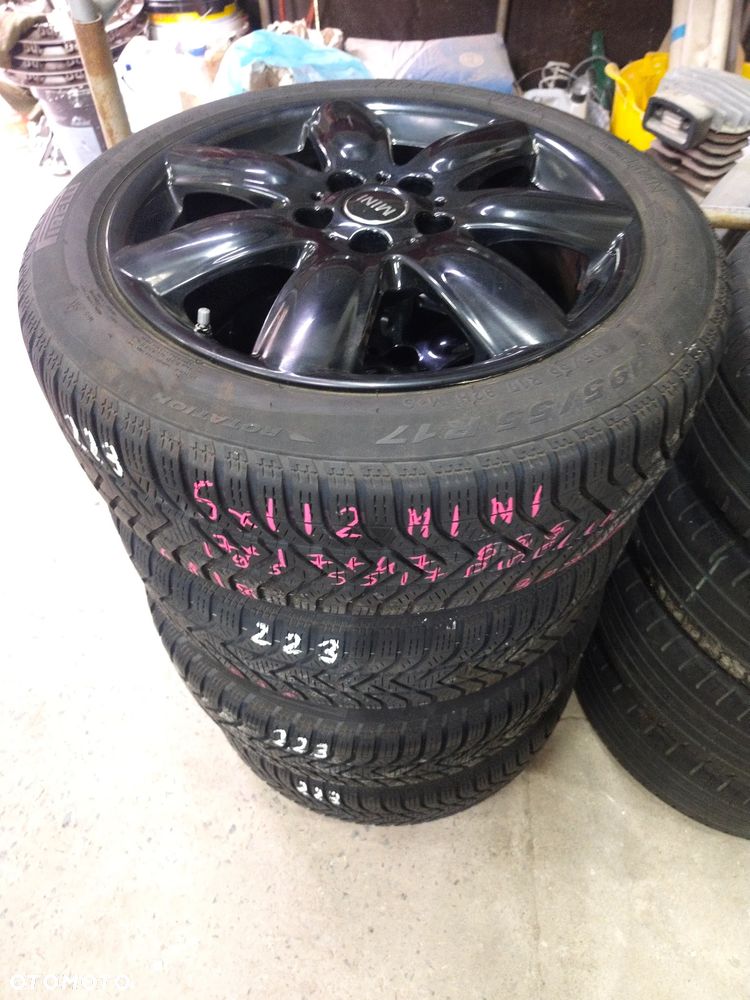 5x112 Felgi Aluminiowe Alufelgi Oryginalne 17 Koła Zimowe Zima MINI ONE COOPER E IV 4 CLUBMAN II 2  BMW SERIA 1 F40 2 Active Tourer AT F45 GC Gran Coupe F44 Gran Tourer GT F46 AUDI SEAT SKODA VW 6,5mm Legnica ALU-RAD 195/55 - 2